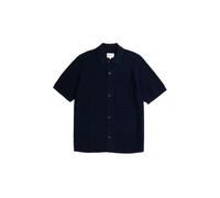 Norse Projects Mens Fredensborg Short Sleeve Knitted Shirt - Colour: 7004 Dark Navy - Size: Large