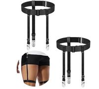 Shirt Stays For Men 1 Pair,Shirt Garters Holders Keepers Belt for Man, lip Locking Clips, Shirt Stays Keeps Shirts Tucked and Neat All Day