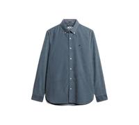 Superdry Classic Needle Cord Long Sleeve Shirt Blue 2XL Men