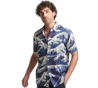 Superdry Vintage Hawaiian Short Sleeve Shirt Blue M Men