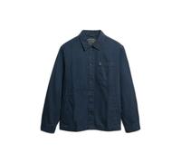 Superdry Merchant Linen Blend Overshirt Blue L Men