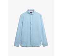 Superdry Sd Embroidered Vacation Linen Long Sleeve Shirt Blue 2XL Men