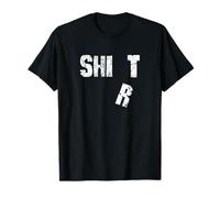 Shirt Text with Letter R Falling Shit Text Funny Adult Humor T-Shirt