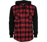 Shirt Urban Classic hooded ed flanell sweat leeve Noir S