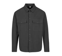 Urban Classics Men's Basic Crepe Long Sleeve Shirt Black M