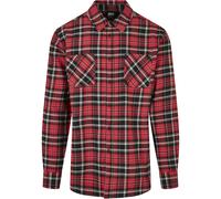Urban Classics Checked Roots Long Sleeve Shirt Red M Men
