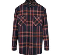 Shirt Urban Classics Heavy Long Oversized Checked Bleu 2XL