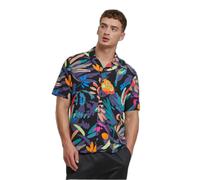 Shirt Urban Classics Viscose AOP Resort Noir XL