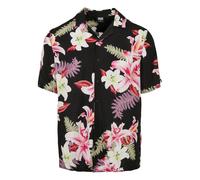 Urban Classics Viscose Aop Resort Short Sleeve Shirt Black XS Men