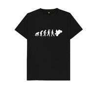 Shirtbox Biker Evolution Wheelie Motorbike Graphic T-Shirt Black
