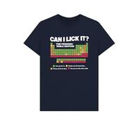 Shirtbox Can I Lick It Periodic Table Science Graphic T-Shirt Navy Blue