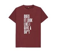 Shirtbox Does It Look Like I Give A Sh*t T-Shirt Red Wine