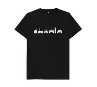 Shirtbox Evolution of Gaming T-Shirt Gamer Evolution Graphic Tee, Evolution of Gaming T-Shirt - Retro Video Game Graphic Tee - Funny Gamer Gift Black