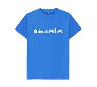 Shirtbox Evolution of Gaming T-Shirt Gamer Evolution Graphic Tee, Evolution of Gaming T-Shirt - Retro Video Game Graphic Tee - Funny Gamer Gift Bright Blue