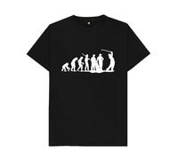 Shirtbox Evolution of Golf Funny Golfer Graphic T-Shirt Black