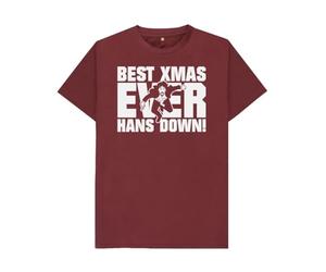 Shirtbox Hans Down Die Hard Christmas T-Shirt Red Wine