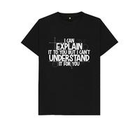 Shirtbox I Can Explain It to You Funny Engineer Slogan T-Shirt Black