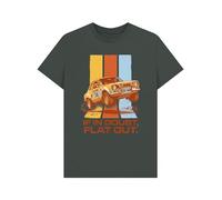 Shirtbox If in Doubt Flat Out Retro Rally Car Graphic T-Shirt Dark Grey