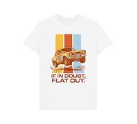 Shirtbox If in Doubt Flat Out Retro Rally Car Graphic T-Shirt White