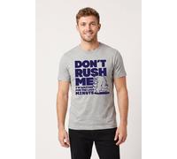 Shirtbox Men's Don't Rush Me Sloth Slogan Graphic T-Shirt in Light Grey | Size: Medium Shirtbox Light Grey M