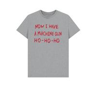 Shirtbox Now I Have A Machine Gun Ho Ho Ho T-Shirt Athletic Grey