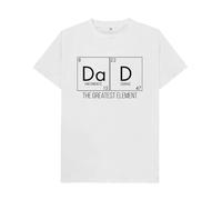 Shirtbox Periodic Table Dad T-Shirt Funny Science Graphic Tee White