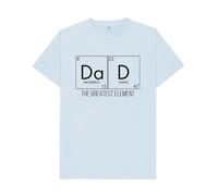 Shirtbox Periodic Table Dad T-Shirt Science & Dad Humor Tee Sky Blue
