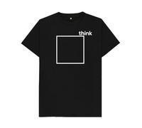 Shirtbox Think Outside The Box Funny Quote Graphic T-Shirt Black