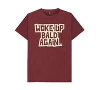 Shirtbox Woke Up Bald Again T-Shirt Red Wine