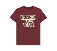 Shirtbox Woke Up Bald Again T-Shirt Red Wine