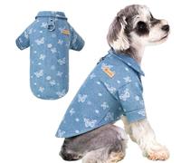 Shirts for Dogs, Denim Shirts for Small Dogs, Cute Dog Clothes, Comfortable Dog Apparel, Soft Puppy Clothes for Pomeranian, Dogs, Travel