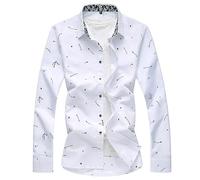 Shirts for Men Adult,Mens Bow and Arrow Print Shirt Long Sleeve Slim Fit Shirts Casual Button Down Shirts Stylish Shirt Business Shirts Party Hawaiian Shirts Dress Shirts Holiday Beach Shirts,White,