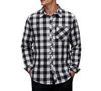 Shirts for Men Adult With Chest Pocket Men'S Long Sleeve Casual Plaid | Shirt Casual Plain Smart Checked Tartan Button Down Shirts Plaid Collar Mens Tops for Everyday Wear Running Button Down Shirt