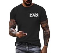 Shirts for Men Fathers Gifts Day Cool Funny Personalized Custom Tee Shirts Patriotic Graphic Summer Big and Tall T-Shirt Black