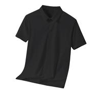 Shirts for Men UK Business Work Shirts Loose Casual Plain Fashion Regular-Fit Collared for Hiking, Outdoors T Shirts for Men Tall (Black, XXXXL)