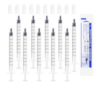 Shirune 100Pcs 1ml Syringes without Needle,1ml Plastic Syringes With Caps for Refilling and Measuring Liquids, Colostrum collection Kit,Pet Feeding,Plant Watering (100Pcs)
