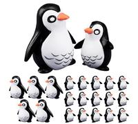 shirylzee 20PCS Mini Penguin Figurines, Mini Penguin Resin Tiny Animals Figurines, Resin Tiny Penguin Statue for Garden Landscape Home Decor Cake Decoration DIY Crafts