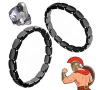 shirylzee 2PCS Hemios Hematite Bracelet, Hemys Hematite Bracelet for Men, Regain Your Innate Confidence and Motivation, Hemios Bracelets for Dad, Husband, Boyfriend