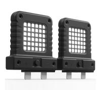 shirylzee 2Pcs High Brightness Floodlight, Battery LED Working Lamp Waterproof Plug-and-Play Design, Cordless LED Work Light for All Power Tool Batterie, Work Light Power Tool for Garages Job (Black)