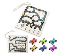 shirylzee Canvas Car Toy Set, Dual Side Canvas Road Map Game With 6 Wooden Cars - Adventure Travel Game Road Map - Funny Road Trip Game for Camping