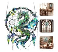 Shirylzee Dragon Dreamcatcher Suncatcher Window Hanging Acrylic