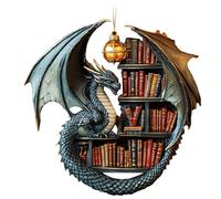 shirylzee Mystical Dragon Acrylic Ornament, Dragon Christmas Tree Hanging Decorations, Unique Gothic Window Hanging for Indoor Outdoor Windows Garden Home Decor Pendants