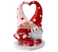 shirylzee Valentine's Day Table Decorations, Mini Gnomes Valentines, Valentine's Day Gnome Couple Resin Figurine, Couple Gnomes Ornaments for Anniversary Wedding Decoration