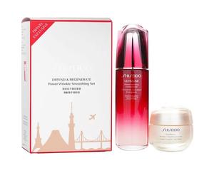Shiseido Defend & Regenerate Power Wrinkle Smoothing Set: Ultimune Power Infusing Concentrate N 100ml + Benefiance Wrinkle Smoothing Cream 50ml 2pcs