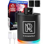Shisha Starter Pump - Hookah Pump Starter with 1300 mAh Rechargeable Battery - Portable Electric Hooka Blower & Vacuum Starter - Mini Air Pump with LED Light, Quiet & Efficient