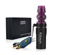 Shisha Tips Kitosun Luxury Resin Hookah Mouth Tip Set with Kitosun VIP Mark Ribbon and Adjustable Leather Lanyard Universal Reusable Stylish Stand Out from Crowd (mesh pp)
