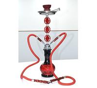SHISHAS SMOKING NICOTINE FREE - HOOKAH PIPES LARGE 55CM HEIGHT AND 2 HOSE SHISHA PUFFS - COLOR MAY VARY (DESIGN-151)