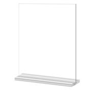 shishiruyizhong Acrylic Sign Holder-A4 Clear Plastic Frames Vertical T Shape Double-Sided AD Frame for Desk Display,Paper Desk Display Stand for Office Store Restaurant Exhibition Trade