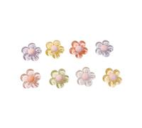 shishiruyizhong Five Petal Flower Transparent Resin Flower Charms, Cherry Blossom Cute Shoe Accessories Decoration Charms for Clog Sandals for Girl Women (Multicolour, 1)