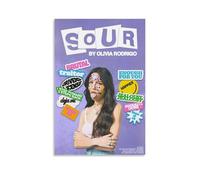 Shisusea Olivia Poster Rodrigo Music Album Sour Retro Vintage Cover Music Posters for Room Aesthetic Canvas Wall Art Bedroom Decor12x18inch(30x45cm)
